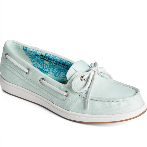 8 Sperry Star Fish Resort Boat Shoe Light Blue - Picture 1 of 10